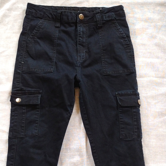 Black Denim Joggers - Picture 1 of 4